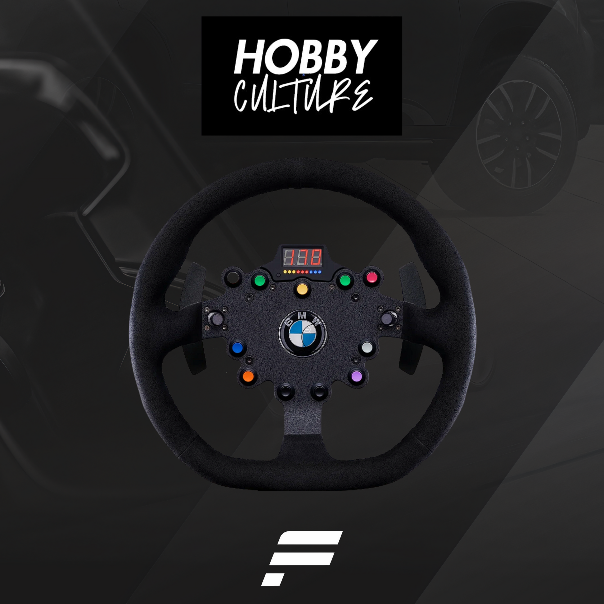 Fanatec ClubSport BMW M3 GT2 V2 QR2付き ClubSport Steering Wheel BMW M3 GT2 V2 + QR2 Wheel-side